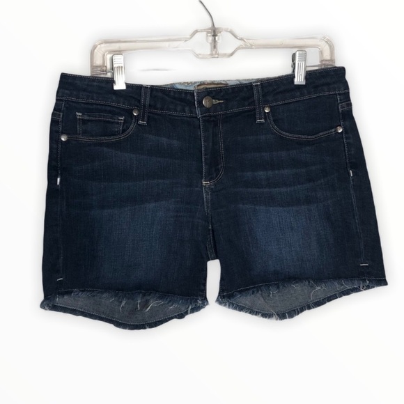 Paige Jimmy Jimmy Frayed Hem Denim Shorts, 27 - Picture 1 of 8